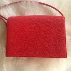 Aritzia Auxiliary Red Leather Crossbody Calisch